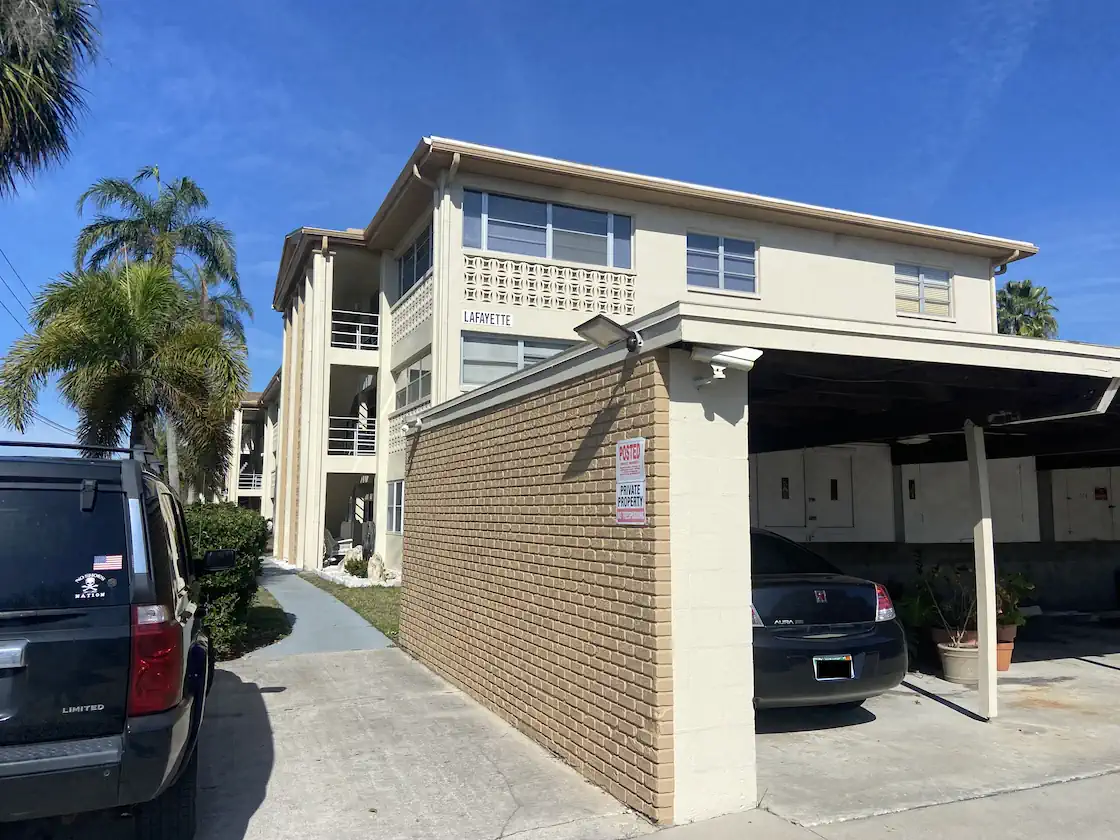 Condo gutter installation
